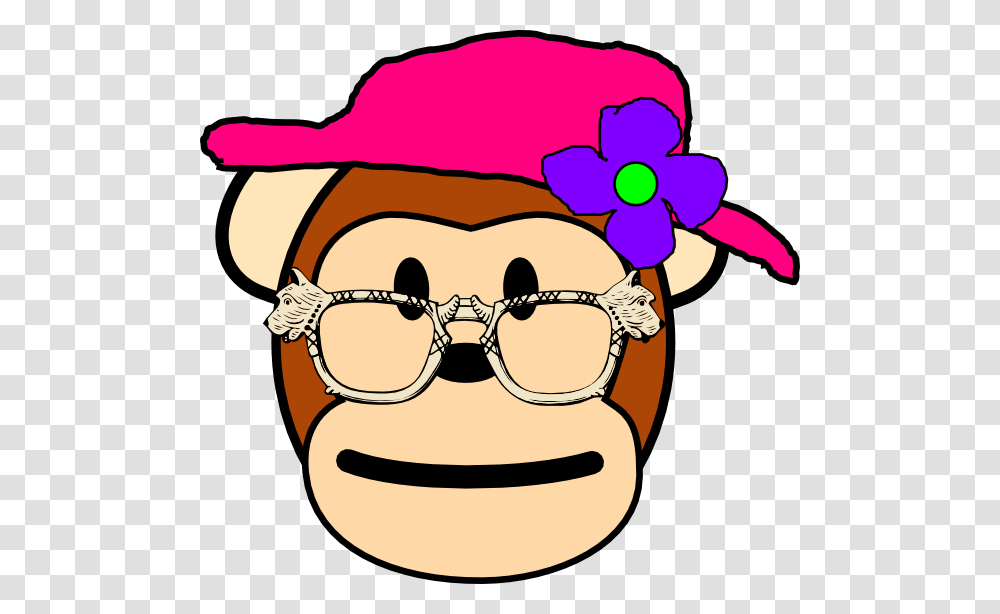Grandma Monkey Clipart, Face, Apparel, Hat Transparent Png