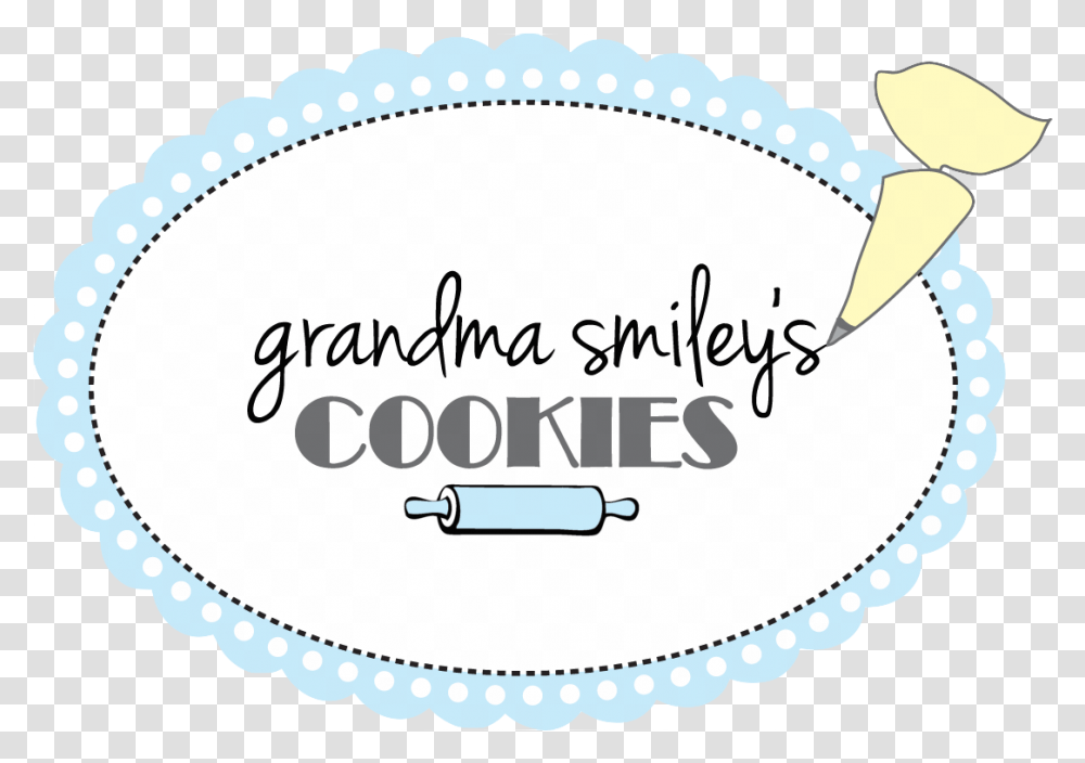Grandma Smileys Photo Cookies Illustration, Label, Text, Cake, Dessert Transparent Png