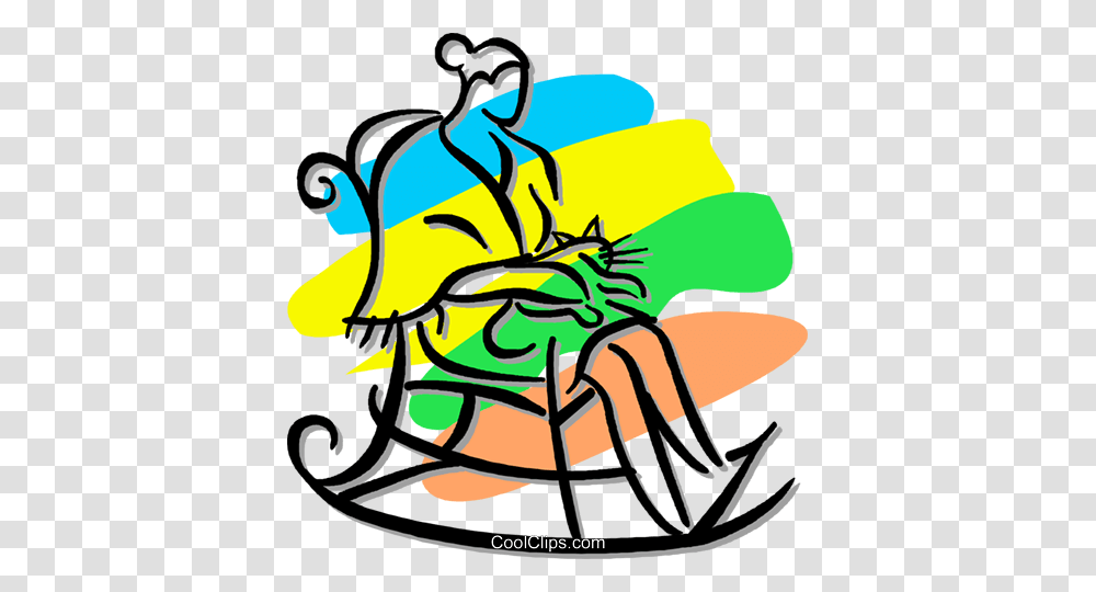Grandmother In A Rocking Chair Royalty Free Vector Clip Art, Animal, Invertebrate, Insect Transparent Png