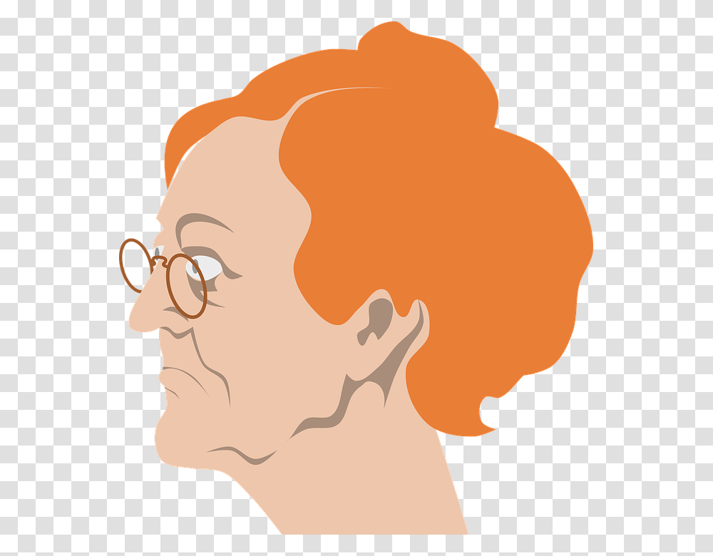 Grandmother Picture, Head, Face, Neck Transparent Png