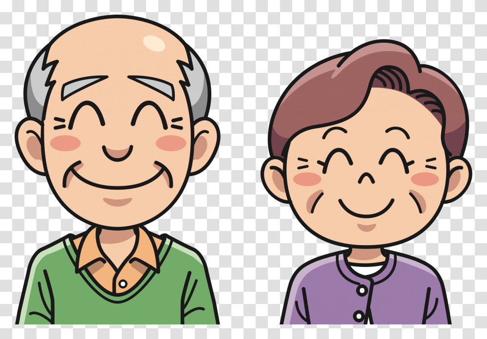 Grandpa Clipart Happy Old Couple Grandmother And Grandfather Clipart, Face, Crowd, Audience, Head Transparent Png