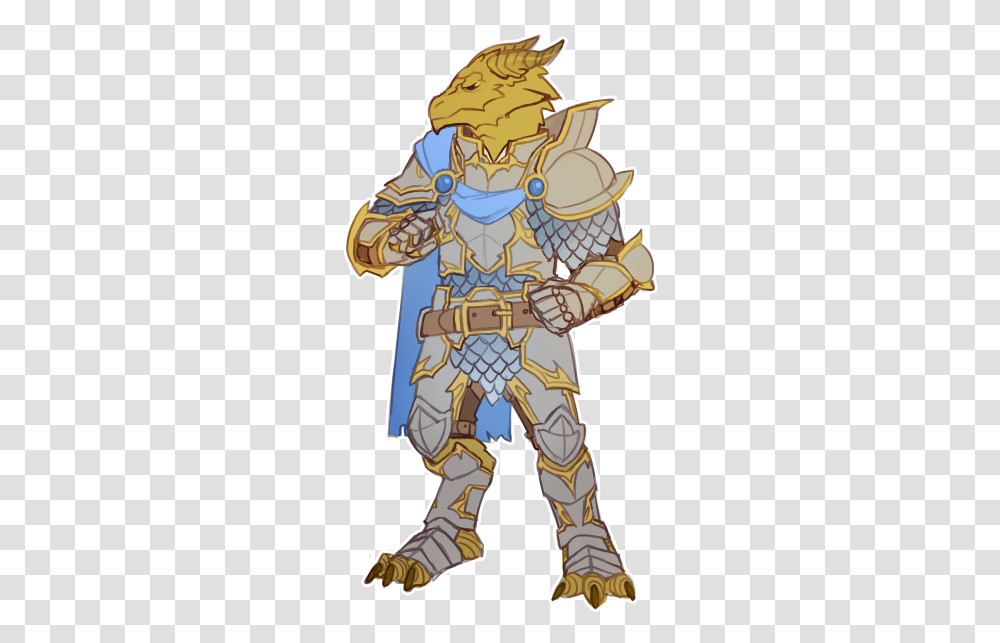 Grandpa Dragonborn By Chiipls D&d Dnd Gold Dragonborn, Person, Human, Knight, Armor Transparent Png