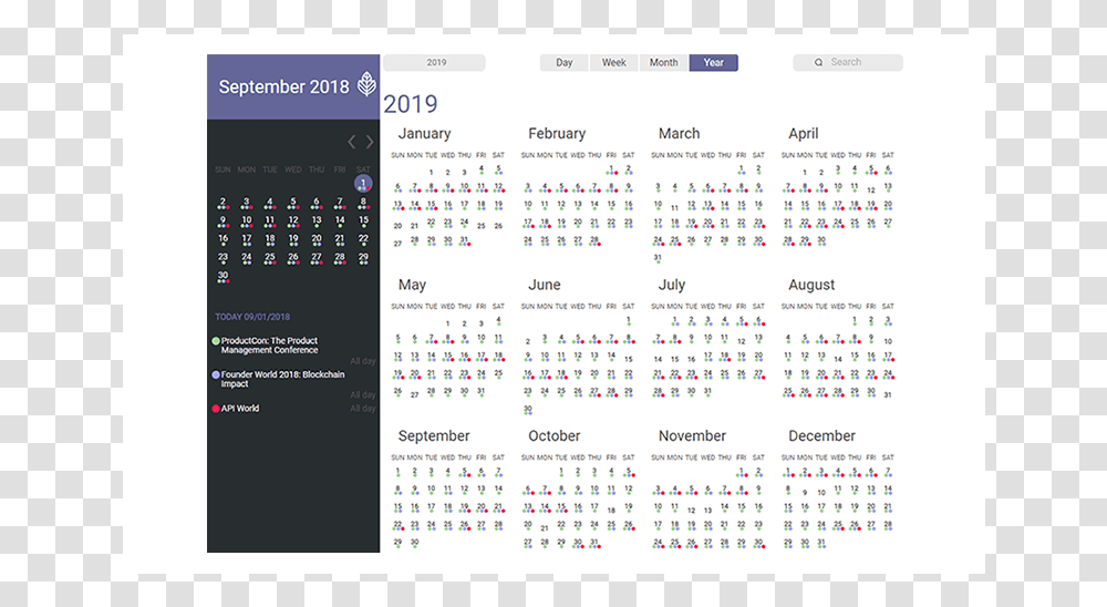 Grandwp Event Calendar Theme Wordpress Plugin Year View Calendar, Menu Transparent Png