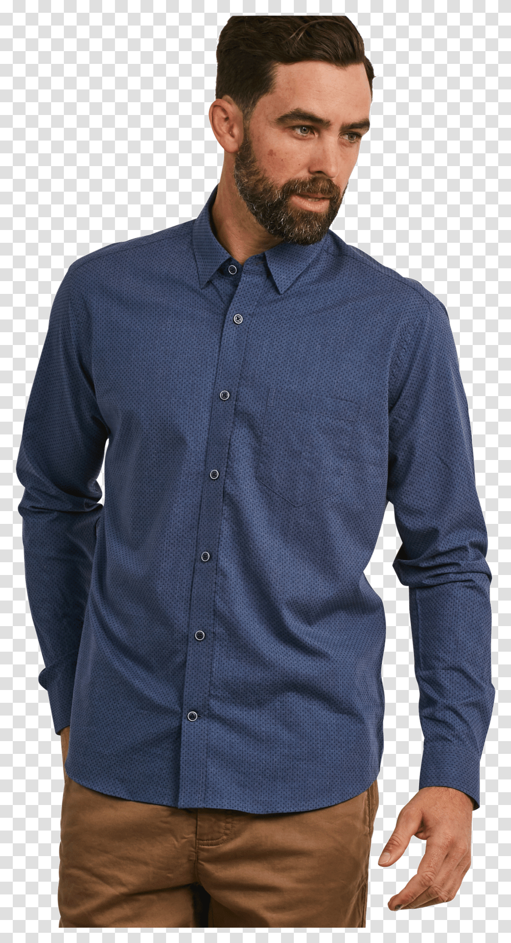 Granger Dobby Shirt Gentleman, Clothing, Apparel, Long Sleeve, Person Transparent Png