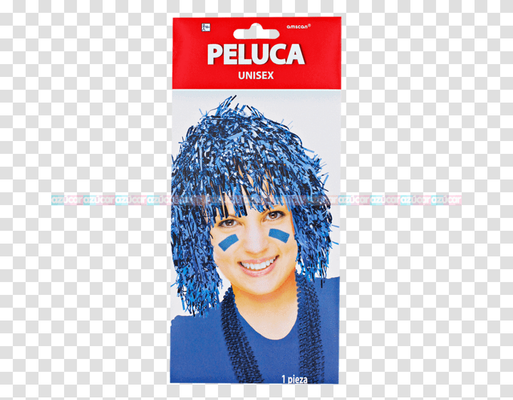 Granmark Peluca Metalica Azul 31 Granmark Lace Wig, Person, Label, Hair Transparent Png