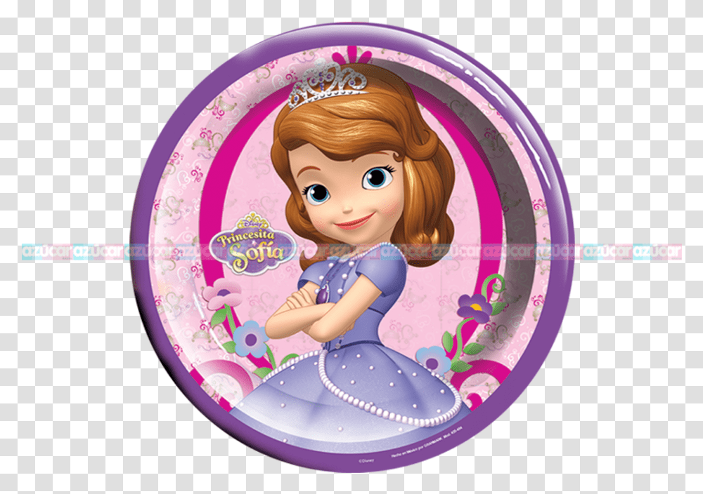 Granmark Plato Pastelero Princesa Sofia Granmark, Toy, Doll, Frisbee, Hula Transparent Png