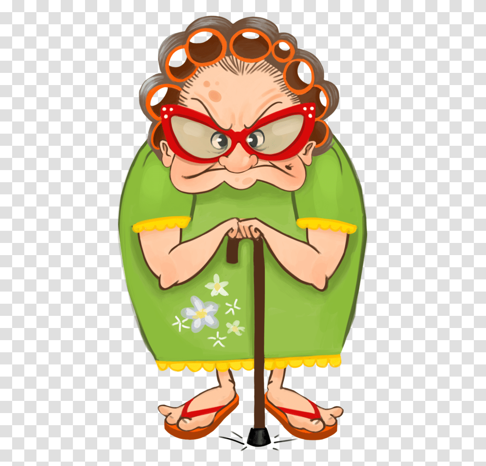 Granny Animation Animated Cartoon Granny Animation Abuelita De Dibujos Animados, Plant, Face, Glasses, Food Transparent Png