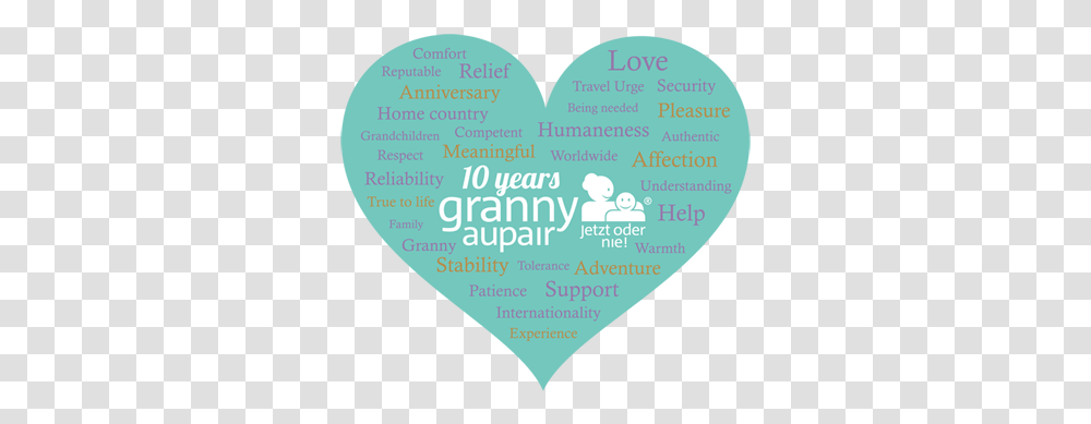 Granny Aupair Lovely, Heart, Flyer, Poster, Paper Transparent Png