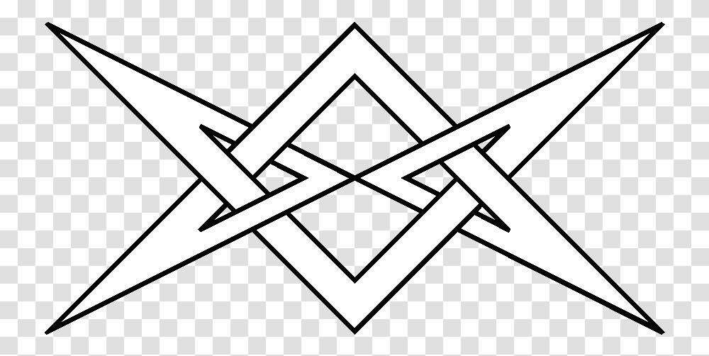 Granny Knot As Unicursal Hexagram Unicursal Hexagram, Symbol, Stencil, Sword, Blade Transparent Png