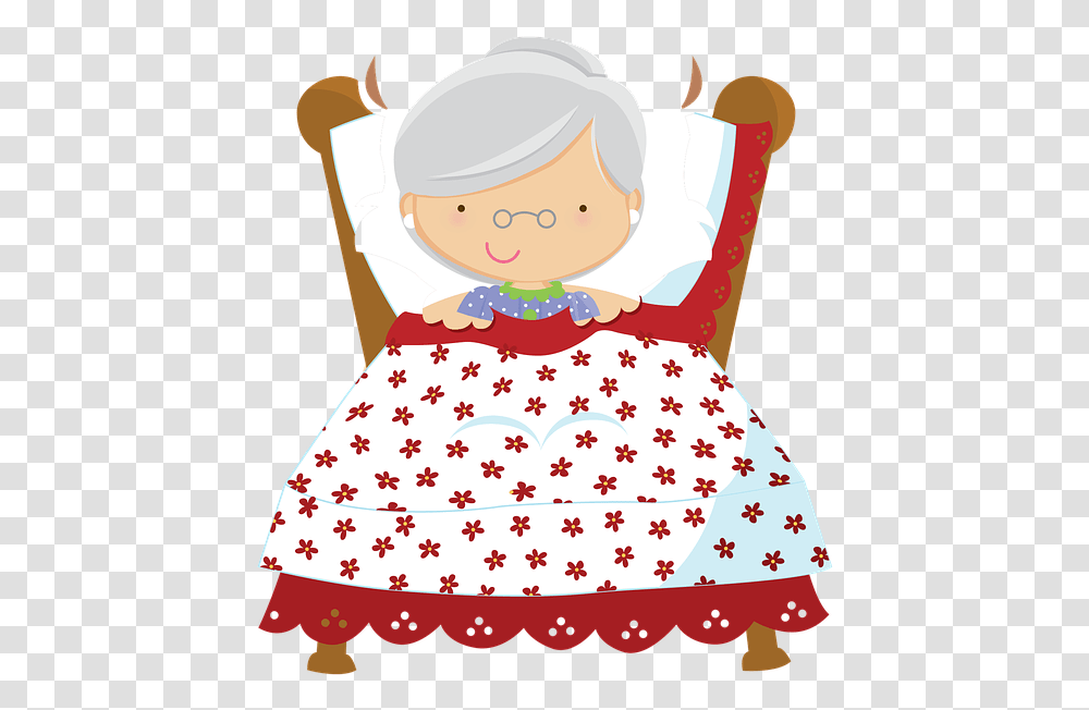Granny Little Red Riding Hood Party Childish Granny Little Red Riding Hood, Birthday Cake, Dessert, Food, Bib Transparent Png