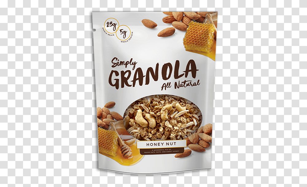 Granola Bag Packaging, Almond, Nut, Vegetable, Plant Transparent Png