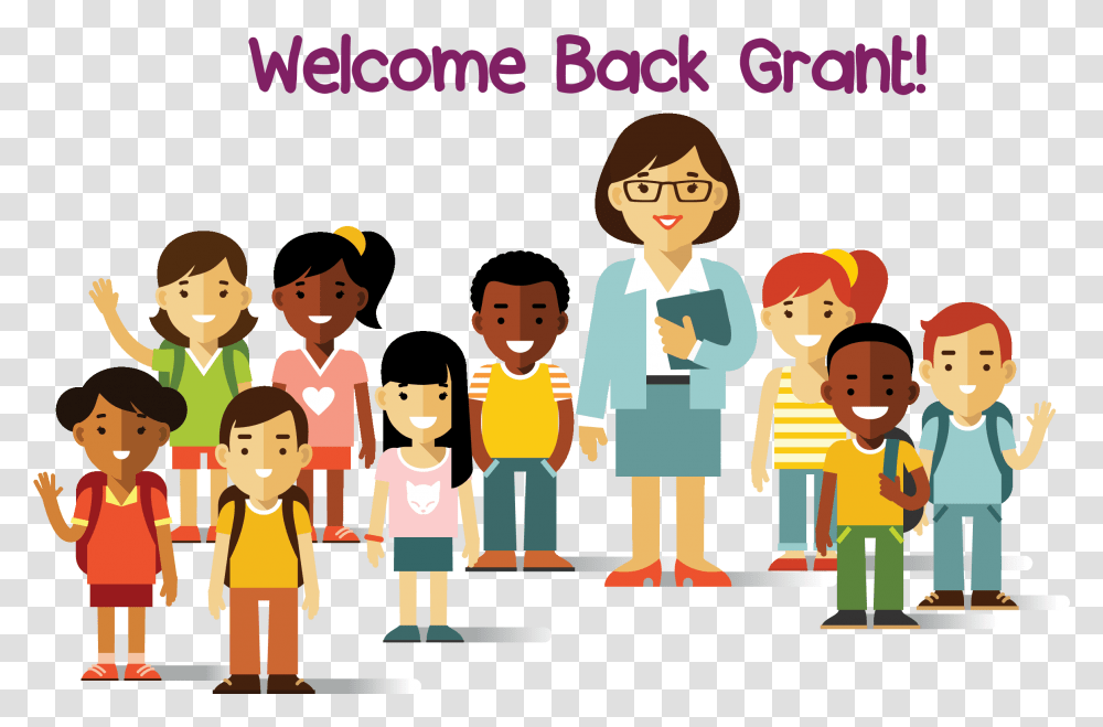 Grant Elementary School Pta Background Teacher And Student Clipart, People, Person, Human, Family Transparent Png