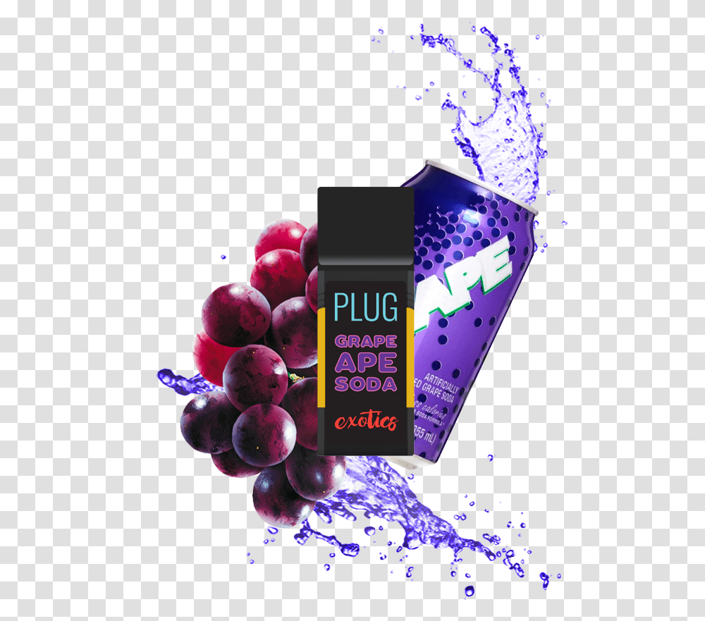 Grape Ape Soda Vertical Picture Of Water, Plant, Grapes, Fruit, Food Transparent Png