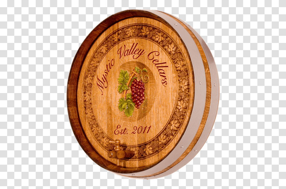Grape On Wine Barrel Painting, Meal, Food, Dish, Gold Transparent Png