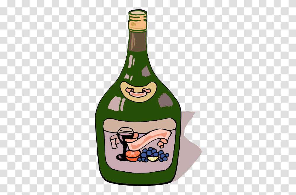 Grape Wine Bottle Vector Image Gambar Animasi Botol Miras, Liquor, Alcohol, Beverage, Green Transparent Png
