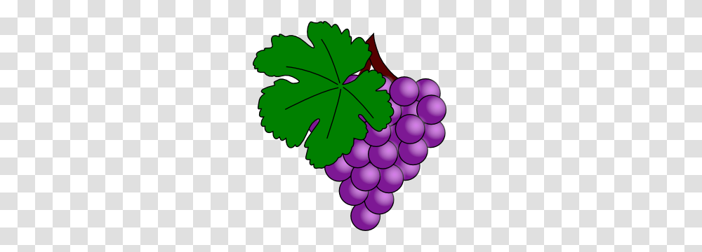 Grape With Vine Leaf Clip Art, Plant, Grapes, Fruit, Food Transparent Png