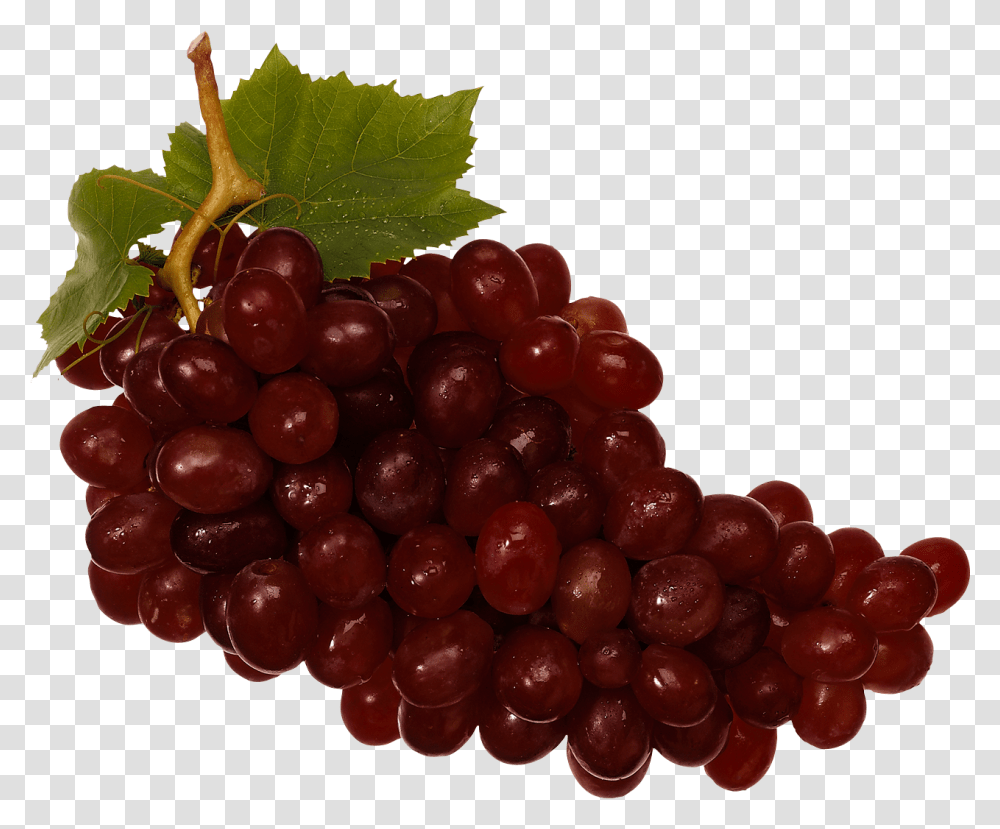 Grapes Clipart With Clear Red Grapes, Plant, Fruit, Food, Cherry Transparent Png