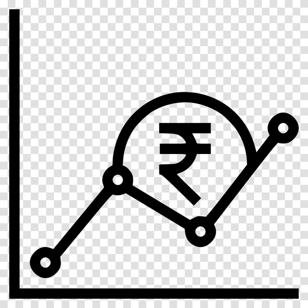 Graph Money Indian Rupee Business Growth Chart Correlation Icon, Number, Lawn Mower Transparent Png