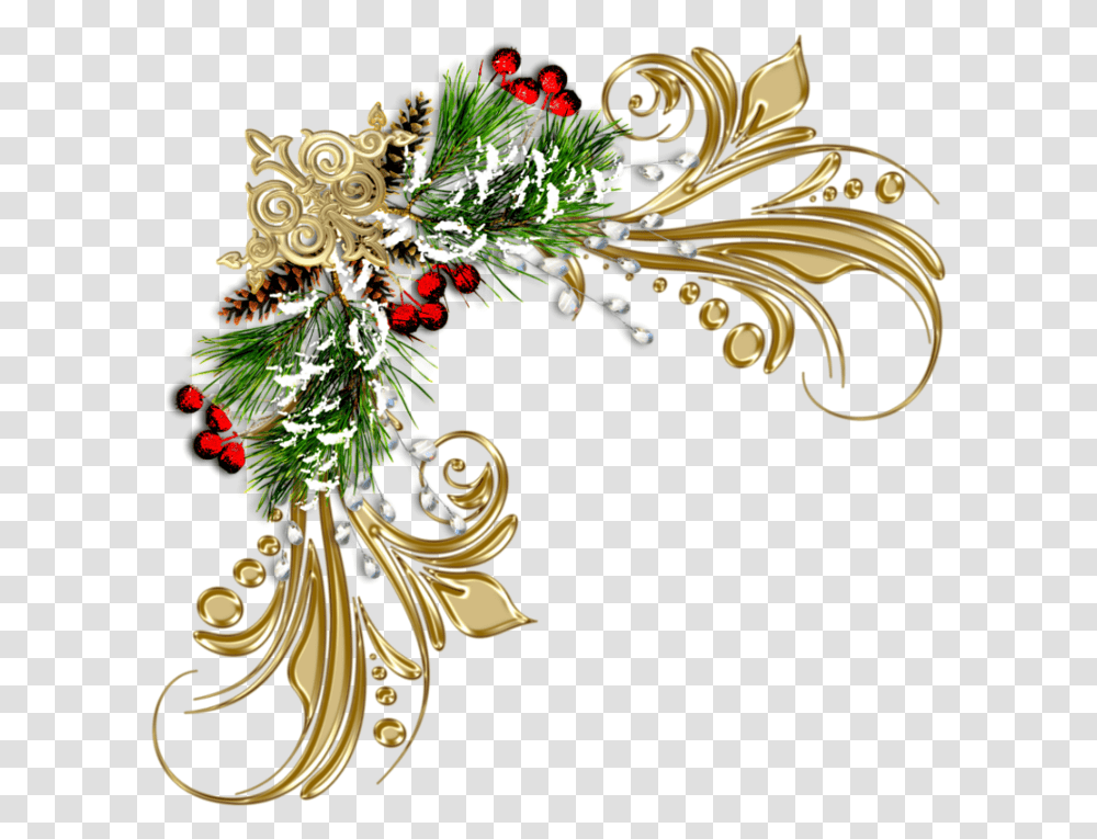 Graphic And Clip Christmas Corner Border, Floral Design, Pattern Transparent Png