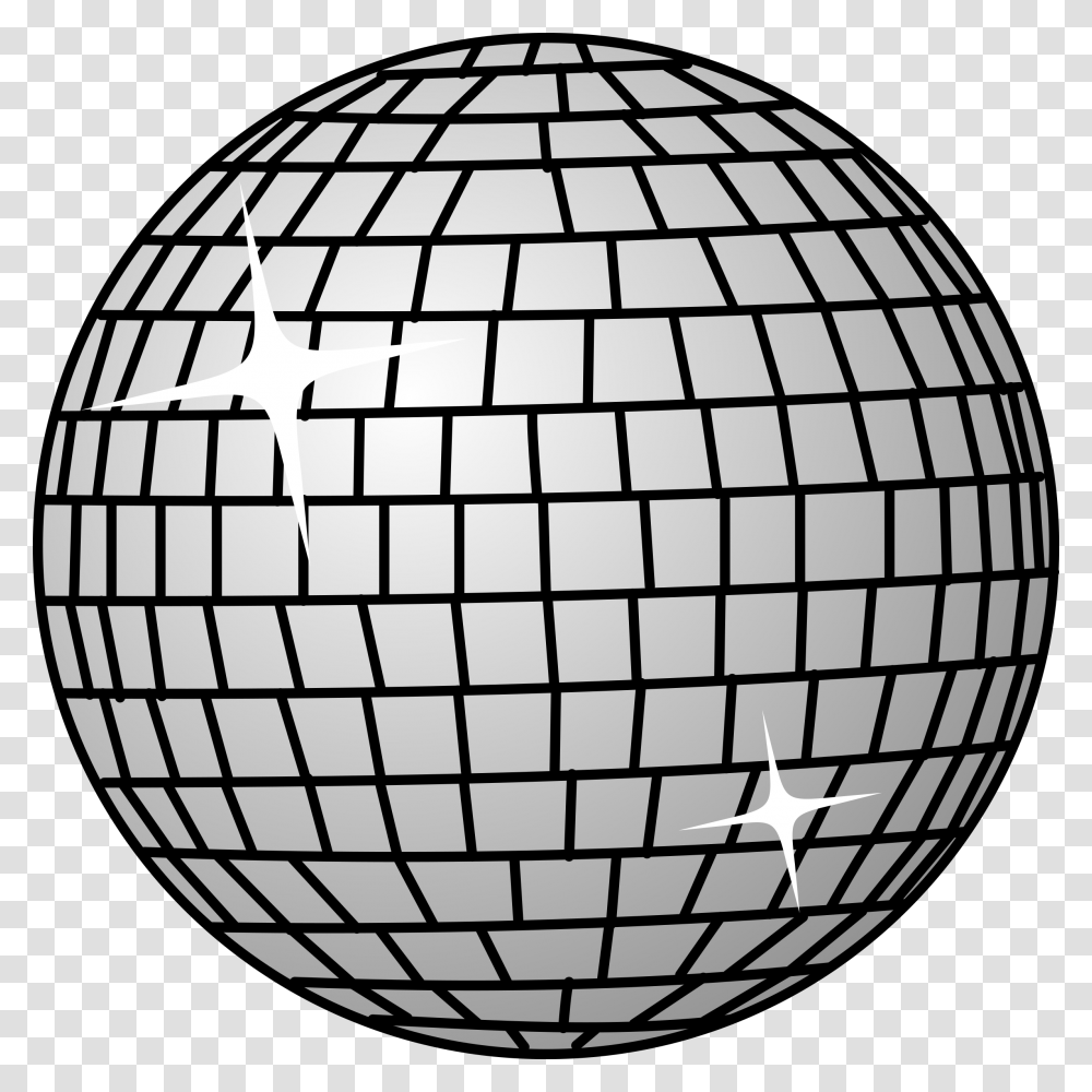 Graphic Black And White Download Clipart Disco Ball, Sphere Transparent Png