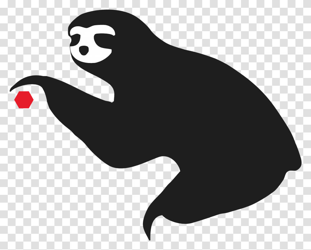 Graphic Black And White Stock Silhouette Anteater Clip Cartoon Sloth Black And White, Animal, Mammal, Blackbird Transparent Png