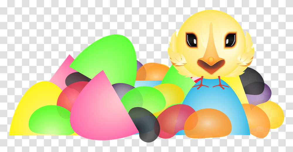 Graphic Chick Plastic Easter Eggs Plastic Eggs Cartoon, Balloon, Food, Sweets Transparent Png