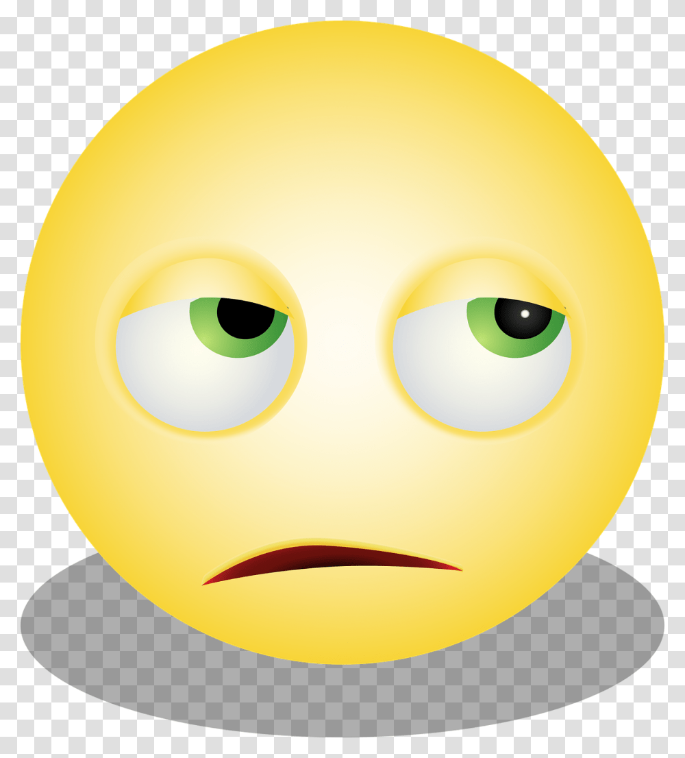 Graphic Contempt Smiley Eyeroll Eye Roll Emoji Smiley, Head, Plant, Outdoors, Food Transparent Png