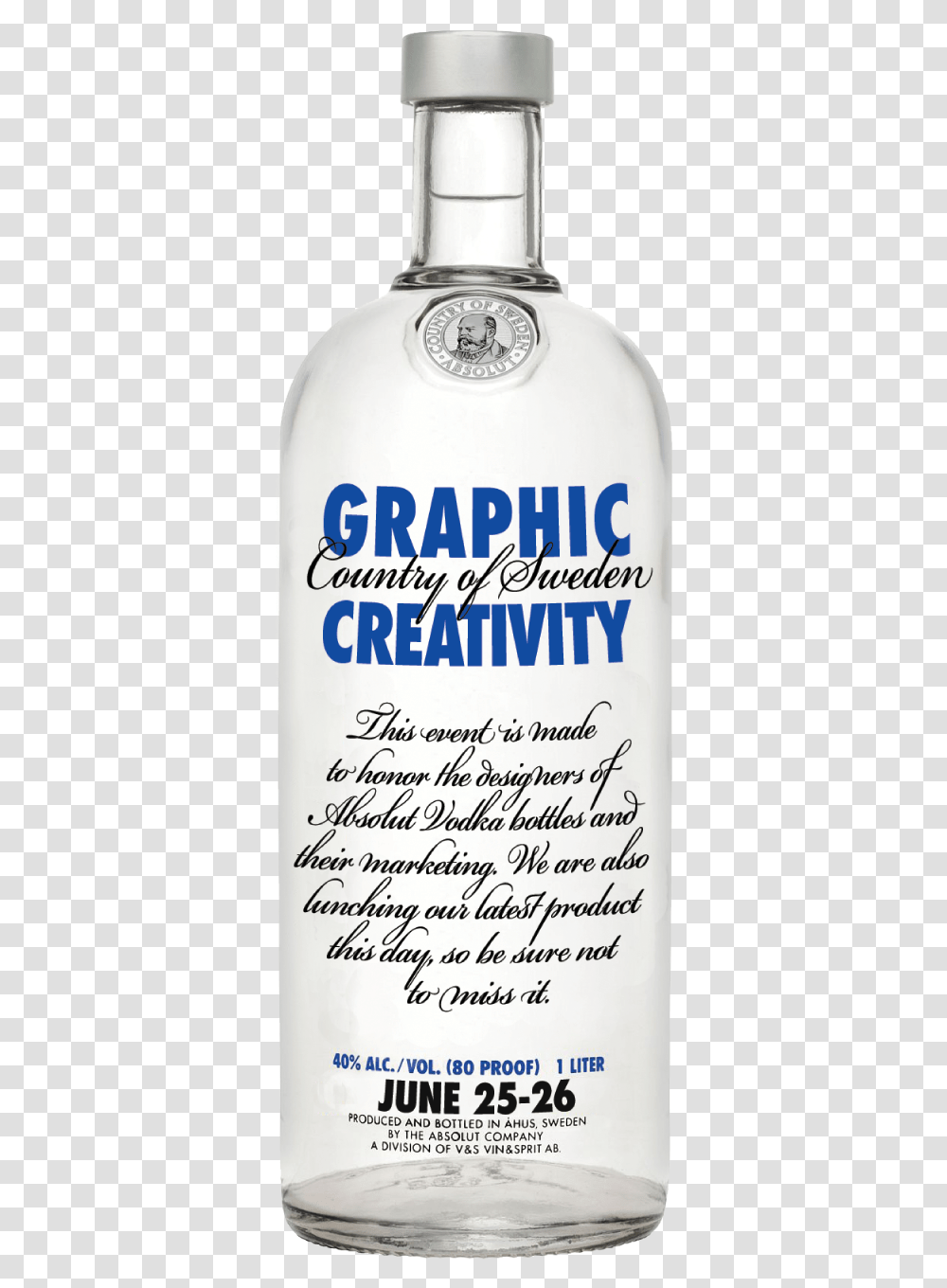 Graphic Creativity This Print Would Be Absolut Vodka, Beverage, Alcohol, Liquor Transparent Png