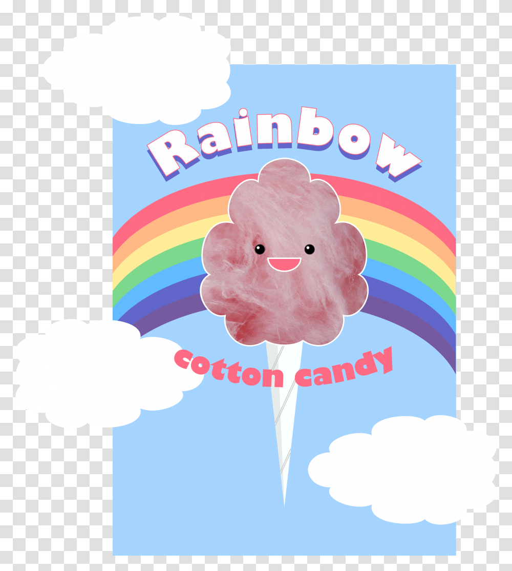 Graphic Design 99 'rainbow Cotton Candy New Packaging Girly, Peeps, Text, Sweets, Food Transparent Png