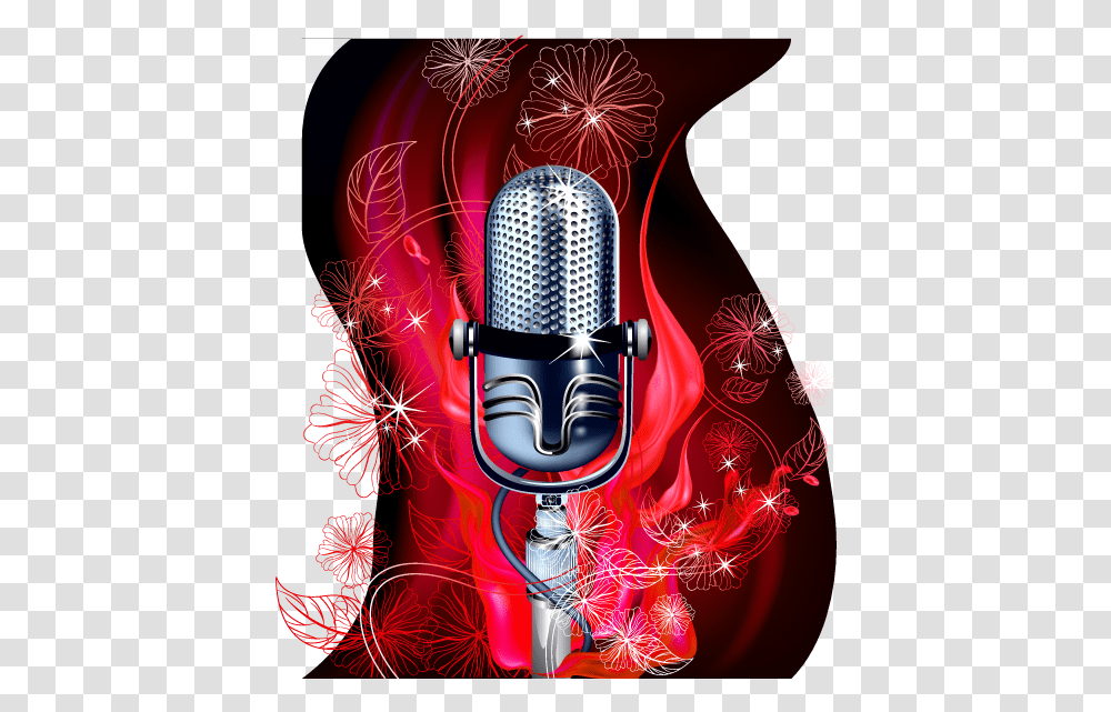 Graphic Design On Microphone, Electrical Device, Karaoke, Leisure Activities Transparent Png