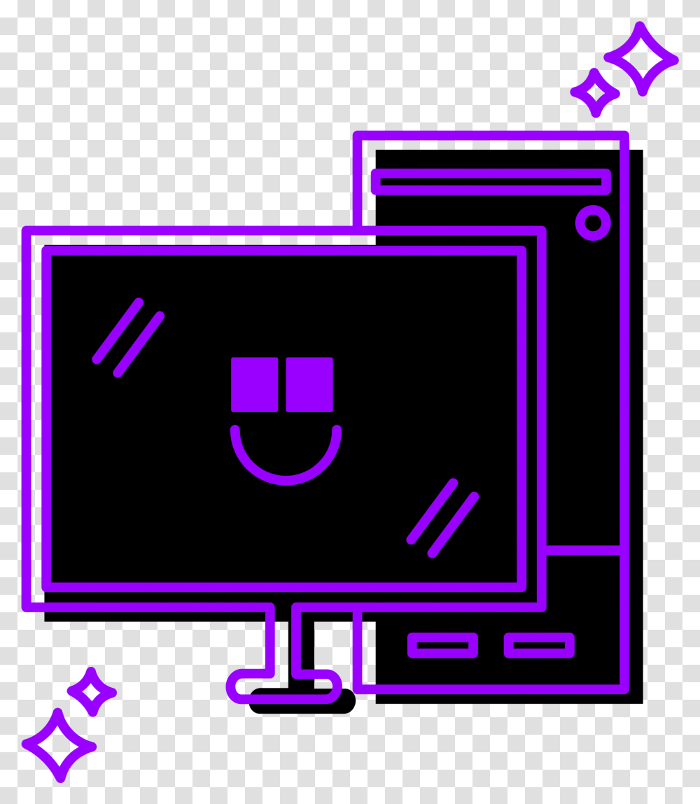 Graphic Design, Pac Man, Scoreboard, Purple, Neon Transparent Png