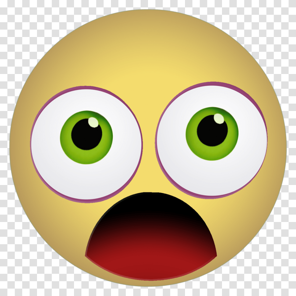 Graphic Emoticon Smiley Scared Shocked Yellow Emoji Gif Background, Mask, Alien Transparent Png