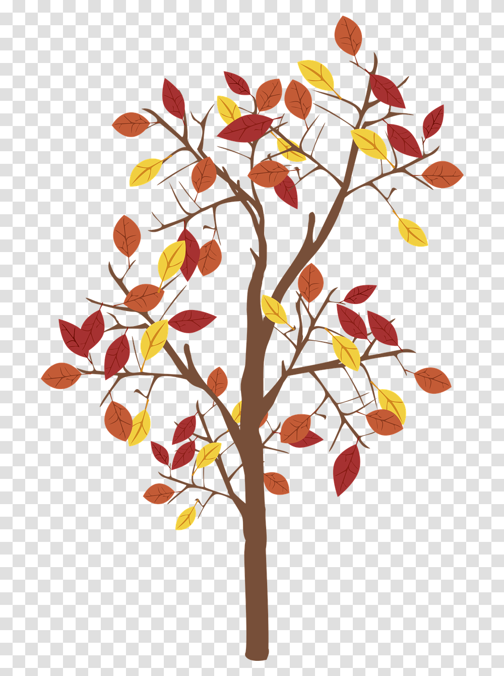 Graphic Fall Tree Fall Graphic, Plant, Leaf, Pattern, Floral Design Transparent Png