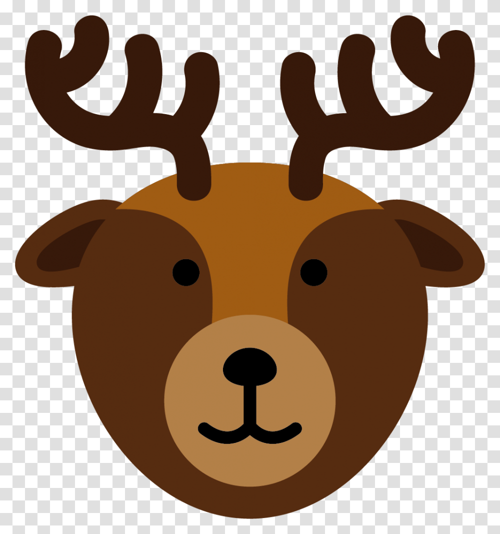 Graphic Free Library Silhouette Illustration Stag Deer Reindeer Cartoon Face Clipart, Giant Panda, Bear, Wildlife, Mammal Transparent Png