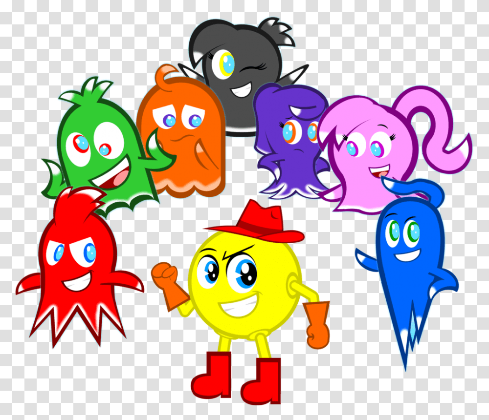 Graphic Free Stock Pac Man And The Ghosts By Gabe Transparent Png