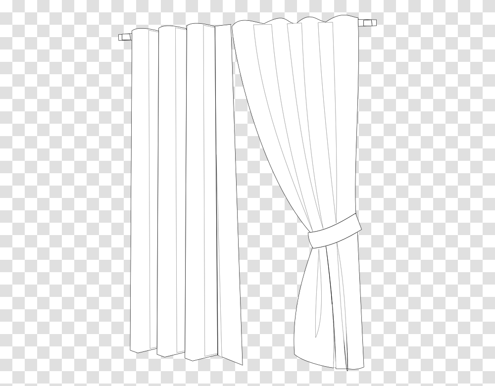 Graphic Freeuse Drawing Curtains Person Colouring Picture Of A Curtain, Shower Curtain, Texture Transparent Png