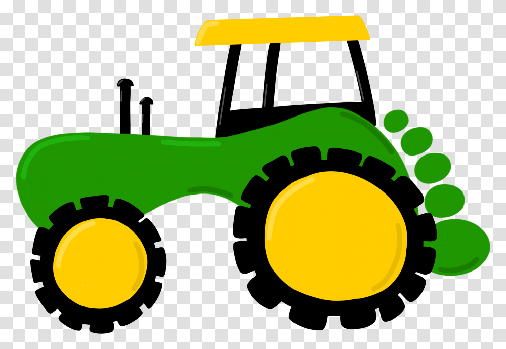 Graphic Freeuse Library Backhoe Clipart Green Tractor Fuabdruck Tiere, Animal Transparent Png