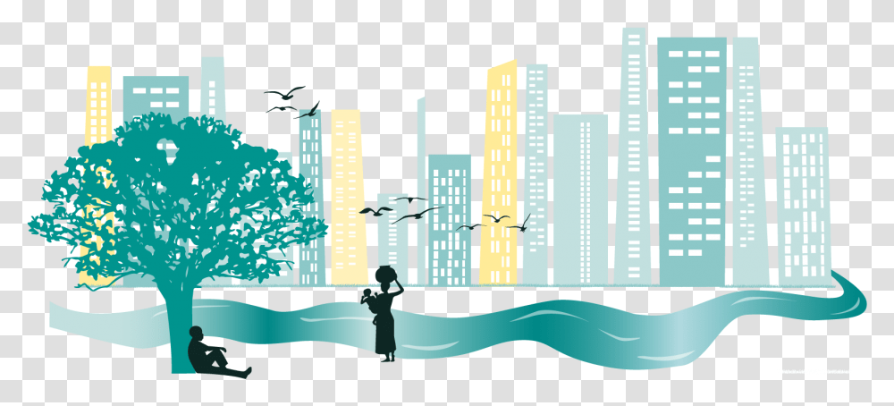 Graphic Header Tree Illustration, Urban, Metropolis Transparent Png