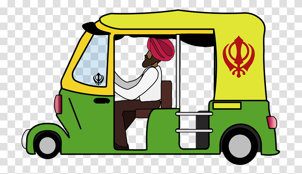 Graphic India Auto Rickshaw Auto Rickshaw Cartoon, Fire Truck, Vehicle, Transportation, Text Transparent Png