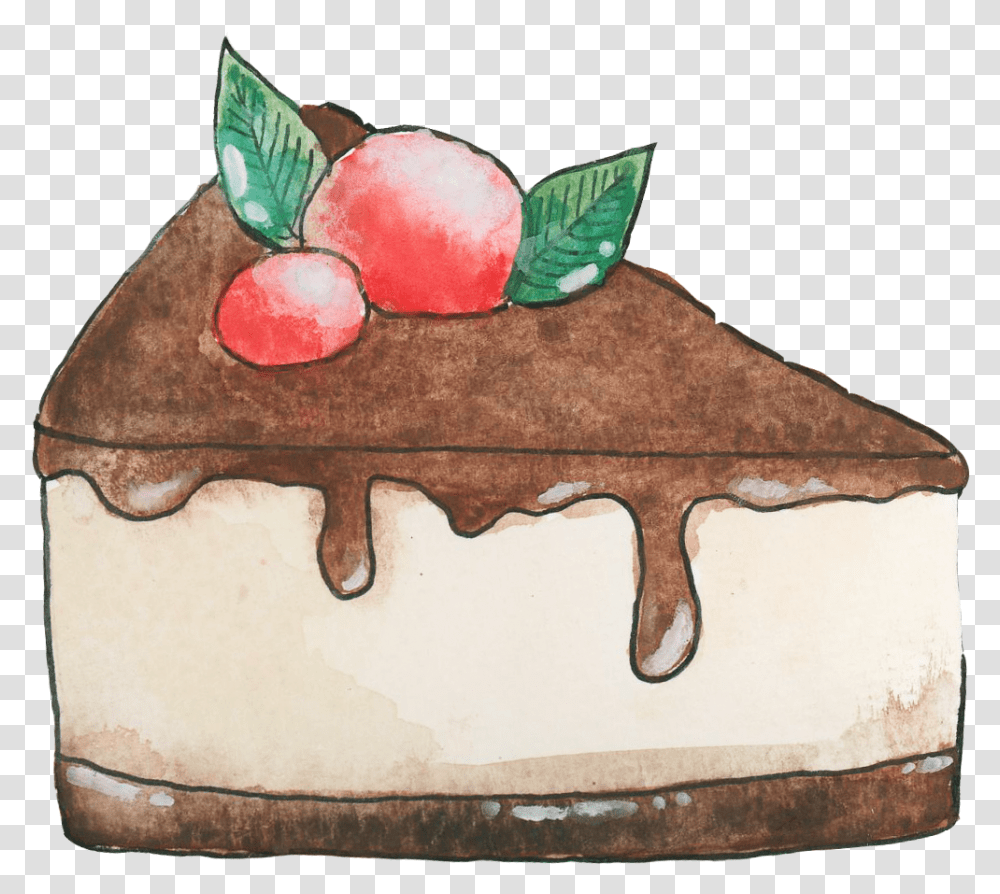 Graphic Library Cheesecake Drawing Vanilla Cheesecake Clipart, Icing, Cream, Dessert, Food Transparent Png