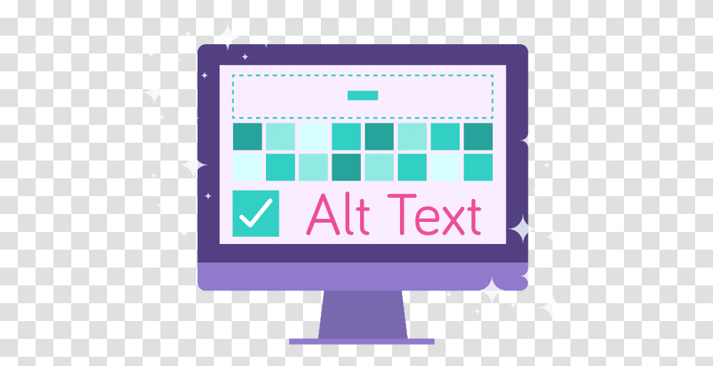 Graphic Of A Computer With The Words Alt Text Display Device, Label, Electronics, Vegetation, Monitor Transparent Png