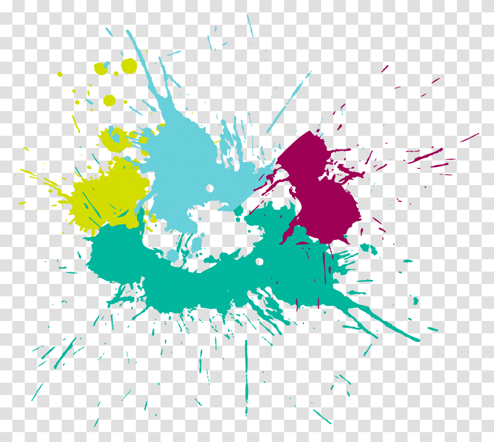 Graphic Paint Brush Color Splashing, Floral Design, Pattern Transparent Png