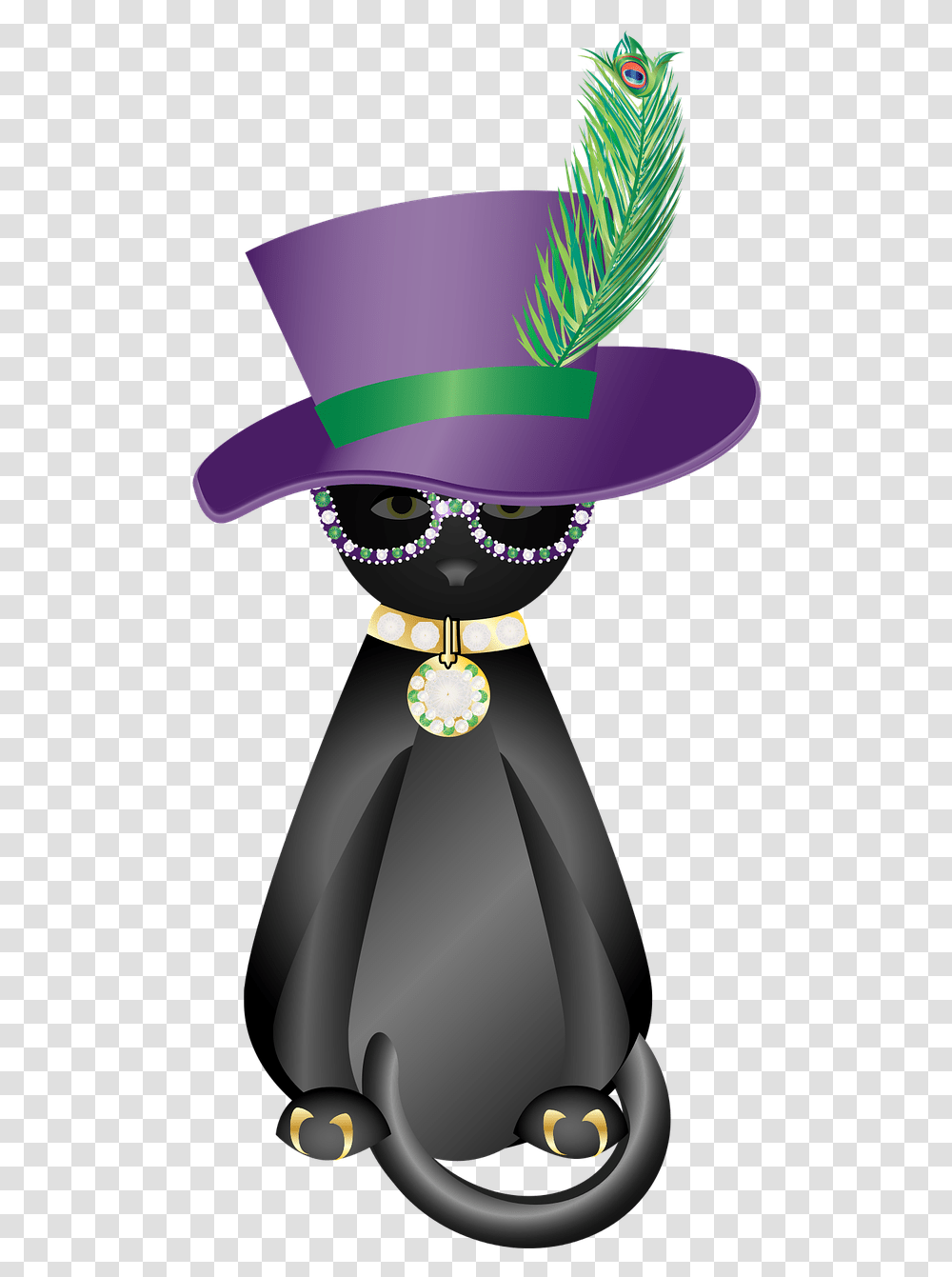 Graphic Pimp Cat Black Cat Cat Pimp, Apparel, Lamp, Hat Transparent Png