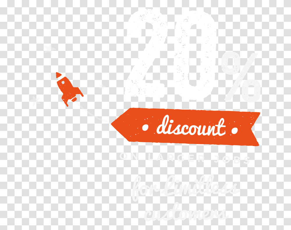 Graphic Reading 20 Discount On Larger Jobs For Limitless Calligraphy, Number, Label Transparent Png