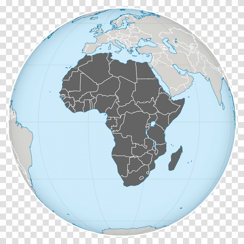 Graphic Royalty Free Library Africa Globe Locator Globe Of Africa, Outer Space, Astronomy, Universe, Planet Transparent Png