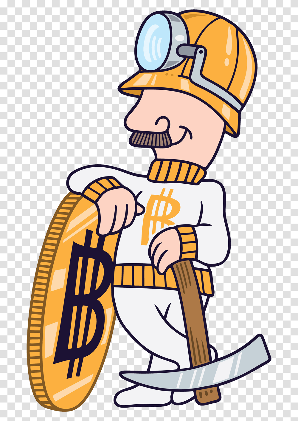 Graphic Royalty Free Mining Clipart Underground Miner Bitcoin, Fireman, Robot, Label Transparent Png