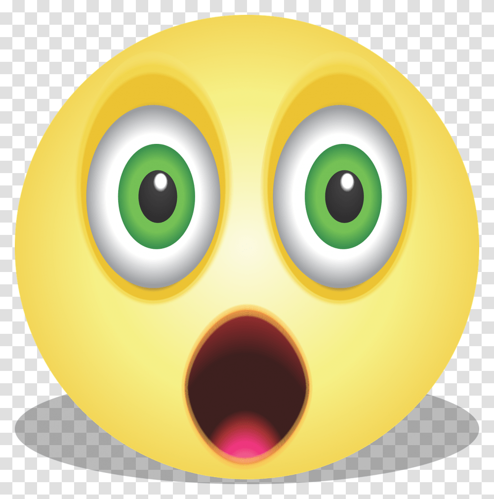Graphic Smiley Emoji Emoticon Shock Flying Scared Schock Smiley, Plant, Food, Fruit, Outdoors Transparent Png