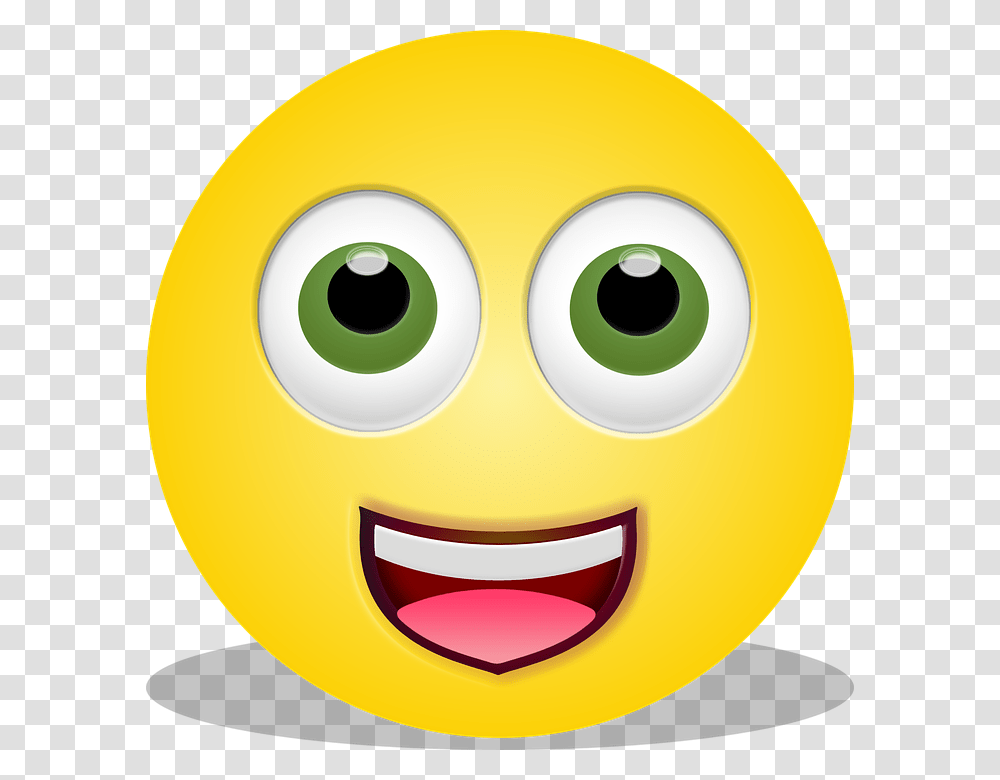 Graphic Smiley Emoticon Surprised Excited Happy Surprised Happy Emoji, Plant, Food, Label Transparent Png