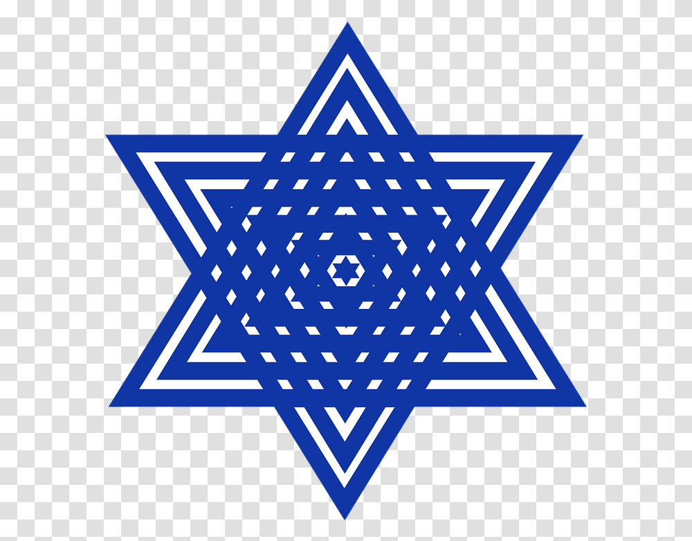 Graphic Star Of David Passover Symbol, Star Symbol, Cross, Rug Transparent Png
