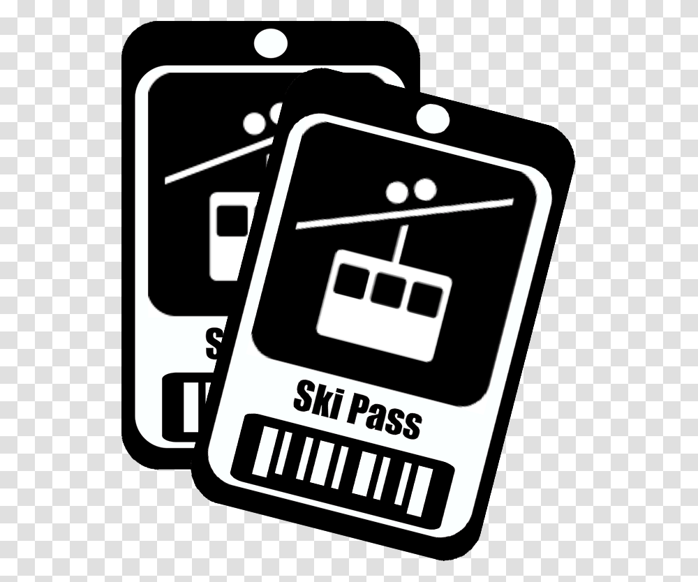 Graphics And More Tram Mountain Skiing Sport Sign Wall Ski Pass Icon, Label, Gas Pump, Machine Transparent Png